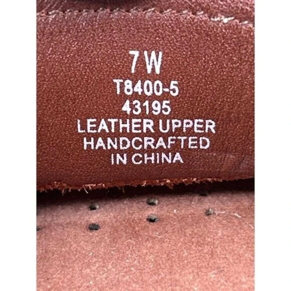 Dexter Womens 7W Brown Leather Kiltie Tassel Loafers Whipstitch Slip On Shoes